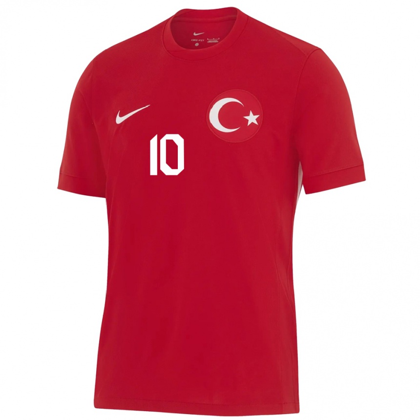 Kids Football Turkey Hakan Çalhanoğlu #10 Red Away Jersey 24-26 T-Shirt Canada