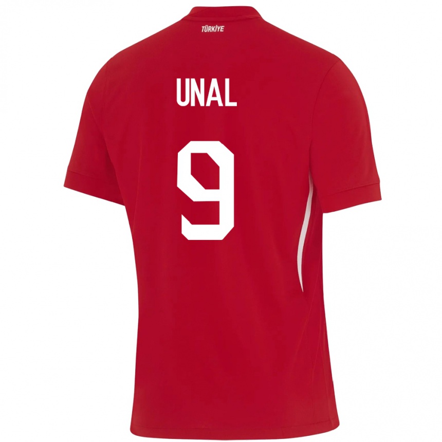 Kids Football Turkey Enes Ünal #9 Red Away Jersey 24-26 T-Shirt Canada