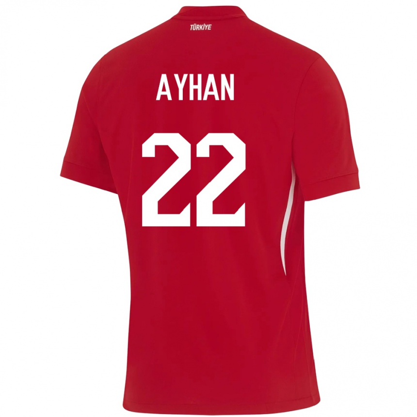 Kids Football Turkey Kaan Ayhan #22 Red Away Jersey 24-26 T-Shirt Canada