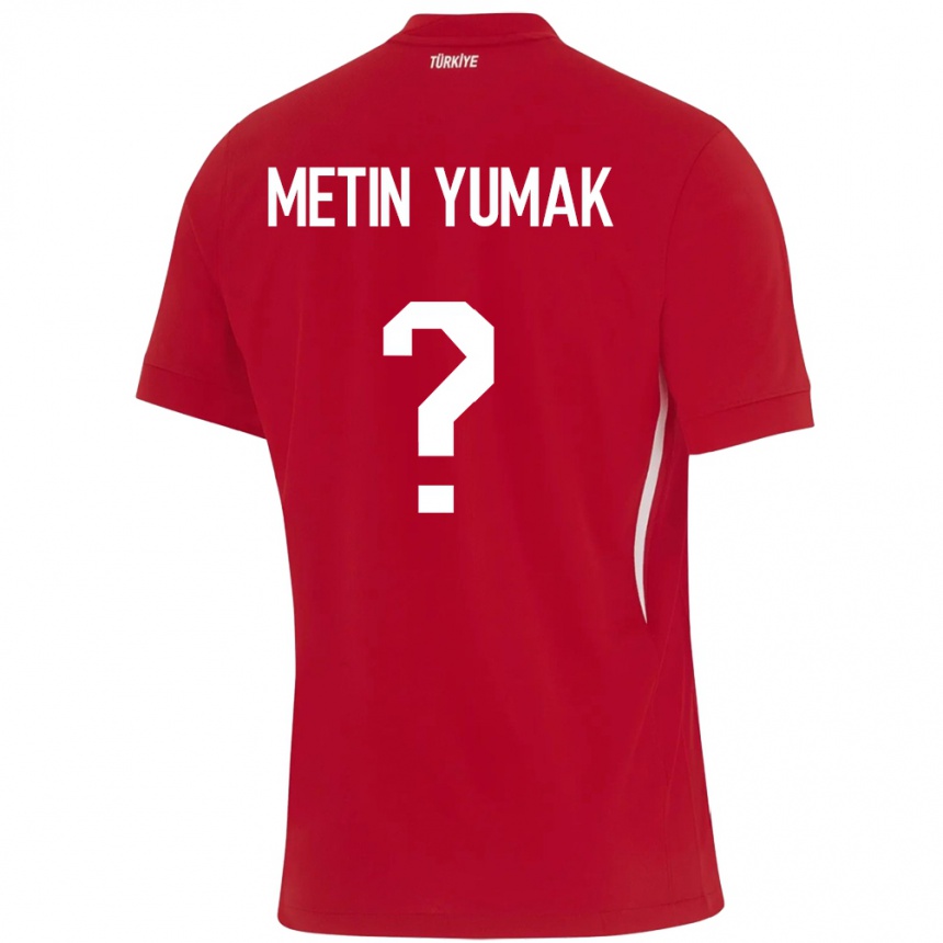 Kids Football Turkey Yiğit Metin Yumak #0 Red Away Jersey 24-26 T-Shirt Canada