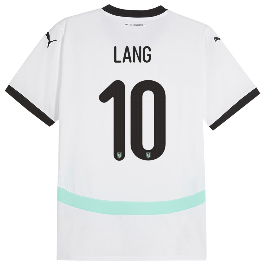 Kids Football Austria Christoph Lang #10 White Away Jersey 24-26 T-Shirt Canada