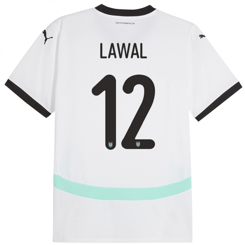 Kids Football Austria Tobias Lawal #12 White Away Jersey 24-26 T-Shirt Canada