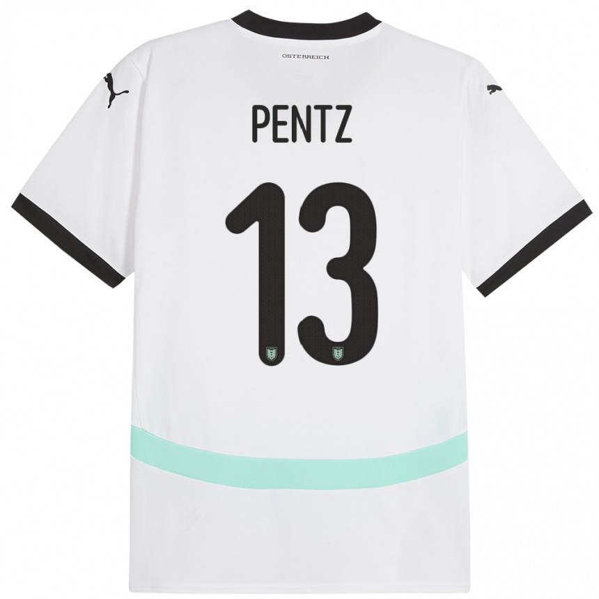 Kids Football Austria Patrick Pentz #13 White Away Jersey 24-26 T-Shirt Canada