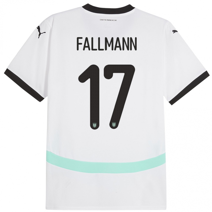 Kids Football Austria Pascal Fallmann #17 White Away Jersey 24-26 T-Shirt Canada