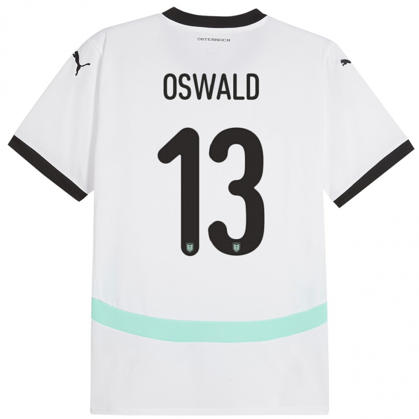 Kids Football Austria Moritz Oswald #13 White Away Jersey 24-26 T-Shirt Canada