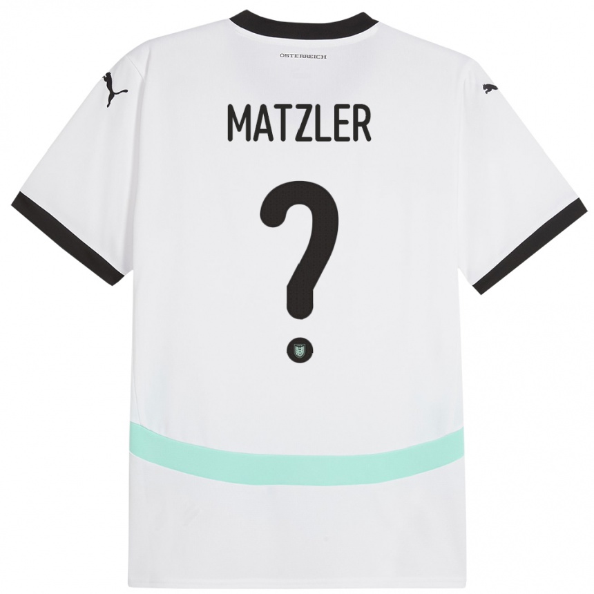 Kids Football Austria Leo Mätzler #0 White Away Jersey 24-26 T-Shirt Canada