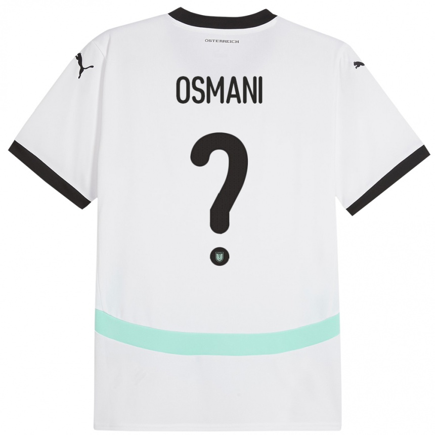 Kids Football Austria Tristan Osmani #0 White Away Jersey 24-26 T-Shirt Canada