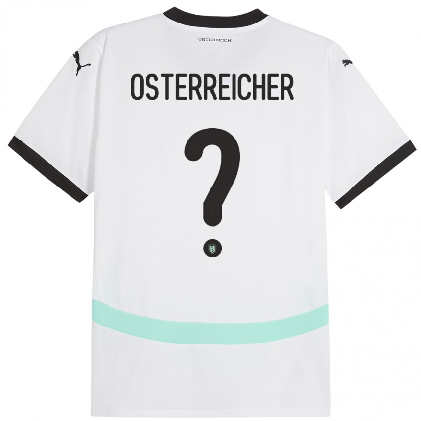 Kids Football Austria Marijan Österreicher #0 White Away Jersey 24-26 T-Shirt Canada