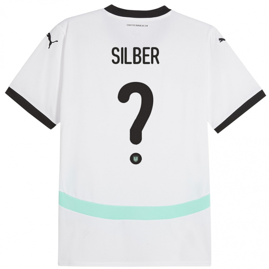 Kids Football Austria Fabian Silber #0 White Away Jersey 24-26 T-Shirt Canada