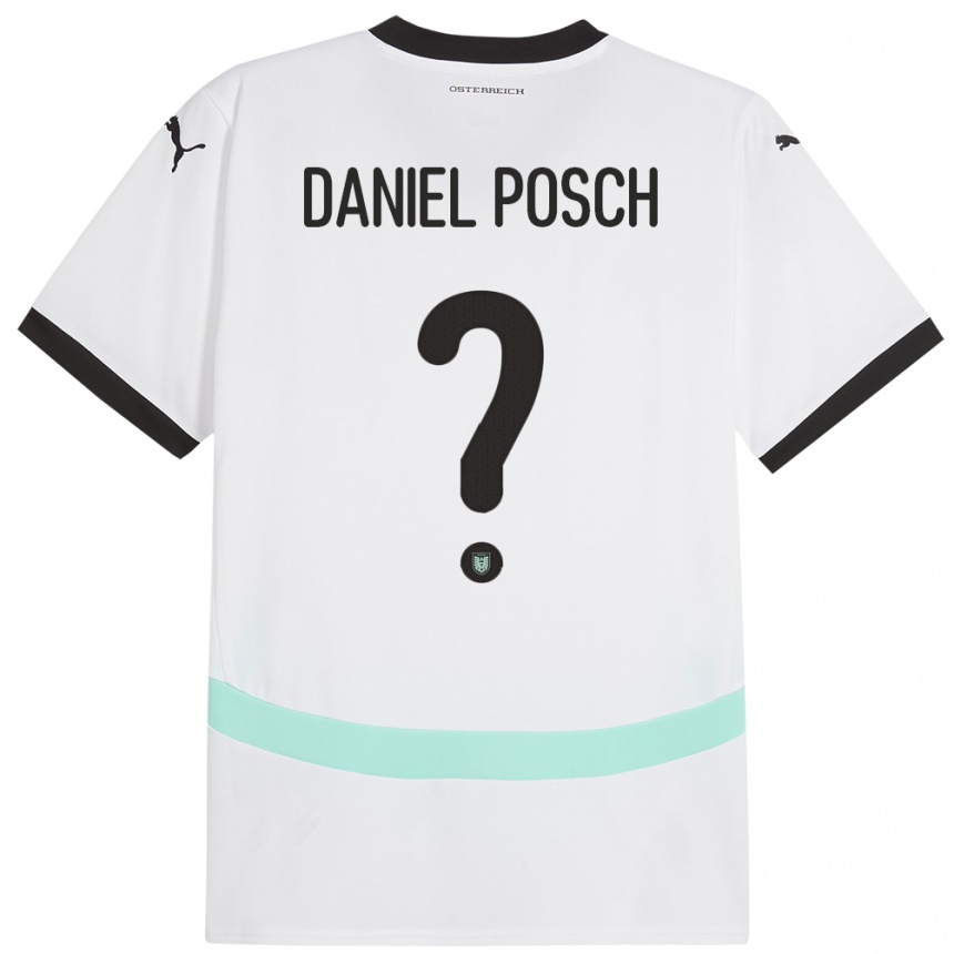 Kids Football Austria Daniel Posch #0 White Away Jersey 24-26 T-Shirt Canada