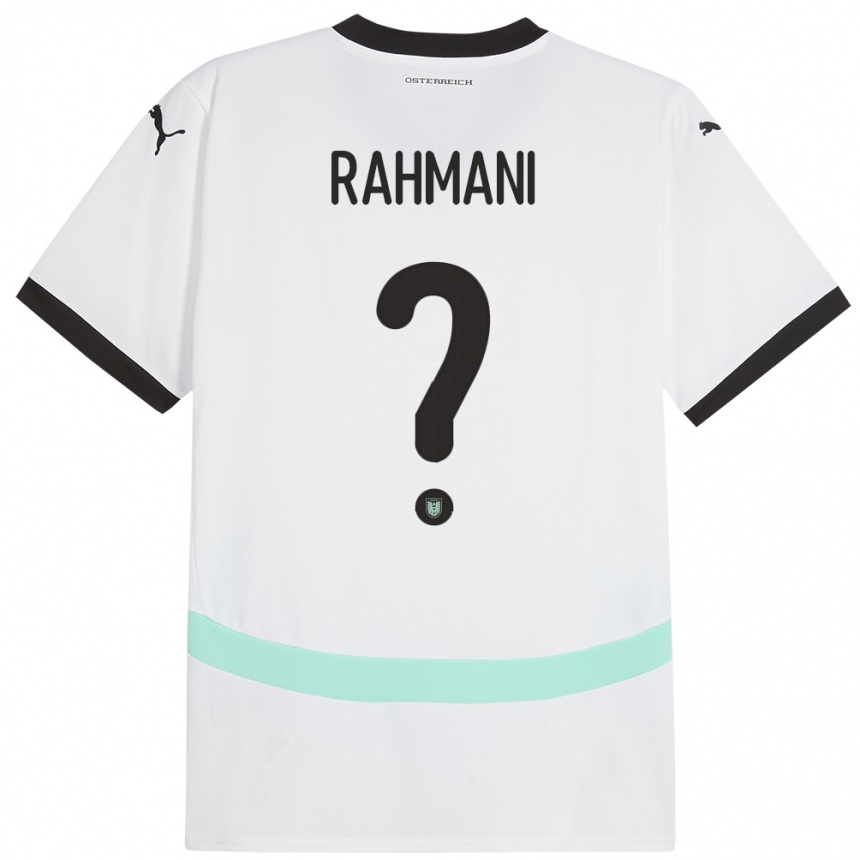 Kids Football Austria Edvin Rahmani #0 White Away Jersey 24-26 T-Shirt Canada