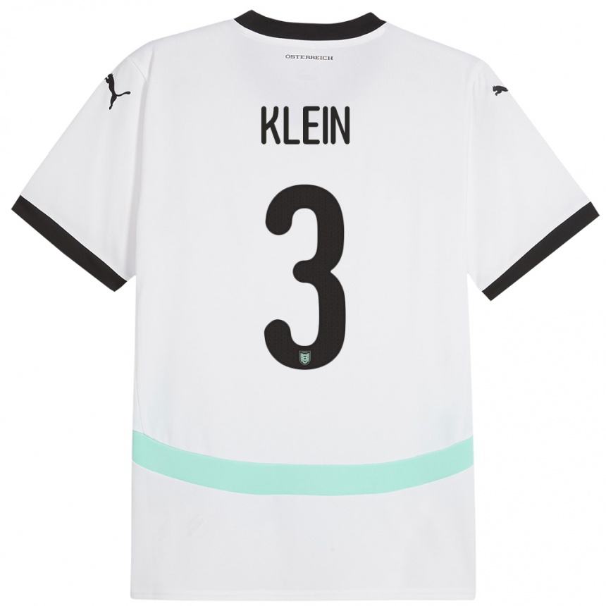 Kids Football Austria Jennifer Klein #3 White Away Jersey 24-26 T-Shirt Canada