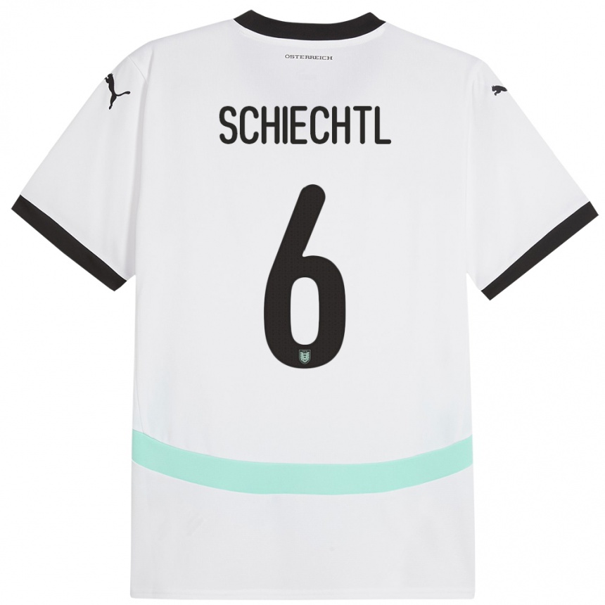 Kids Football Austria Katharina Schiechtl #6 White Away Jersey 24-26 T-Shirt Canada