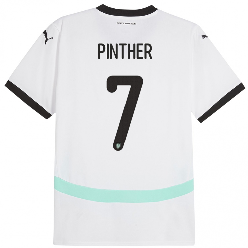 Kids Football Austria Viktoria Pinther #7 White Away Jersey 24-26 T-Shirt Canada