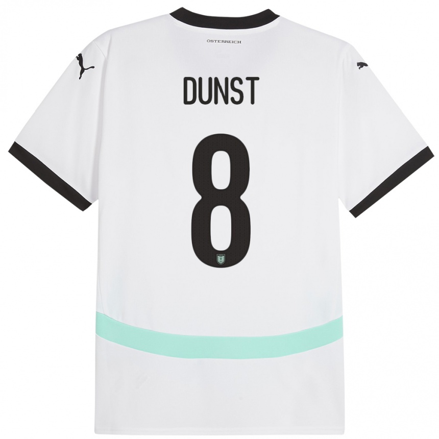 Kids Football Austria Barbara Dunst #8 White Away Jersey 24-26 T-Shirt Canada