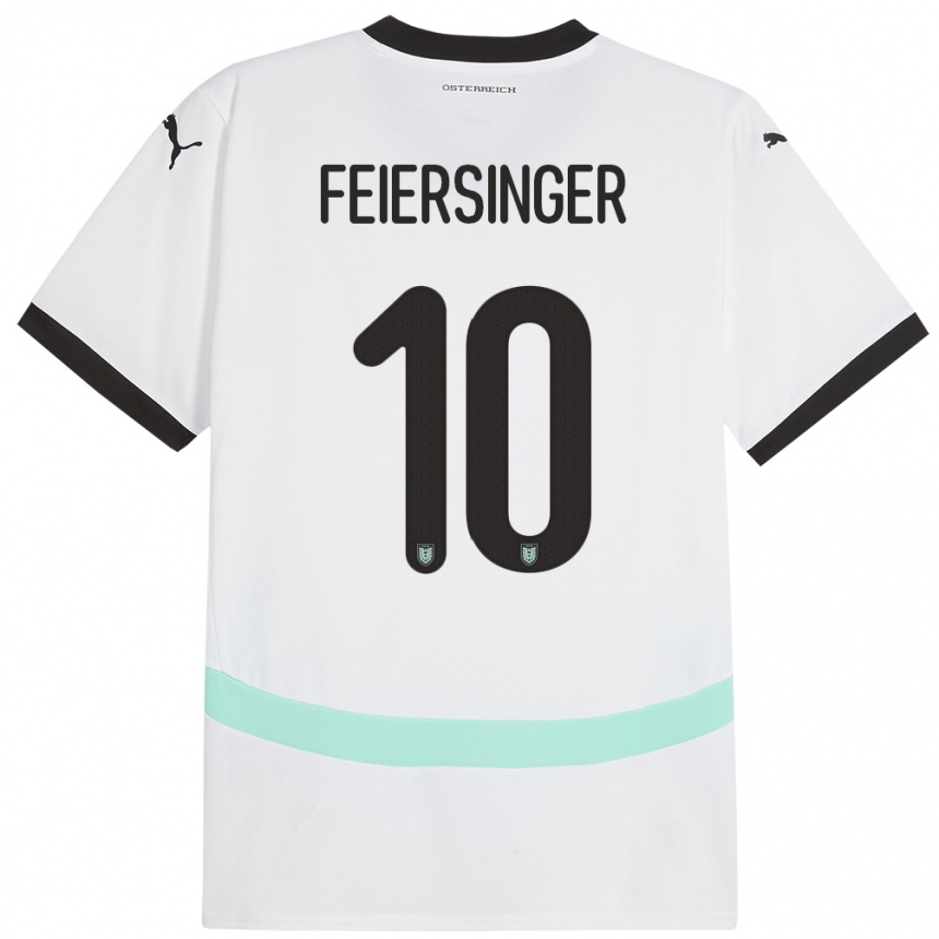 Kids Football Austria Laura Feiersinger #10 White Away Jersey 24-26 T-Shirt Canada