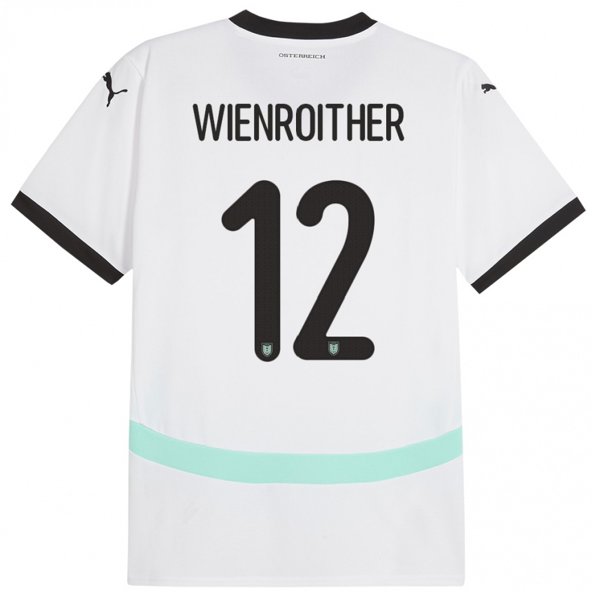 Kids Football Austria Laura Wienroither #12 White Away Jersey 24-26 T-Shirt Canada