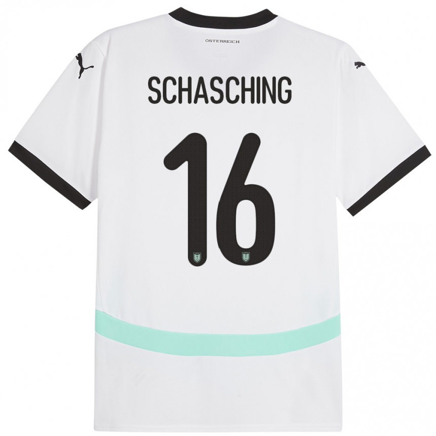 Kids Football Austria Annabel Schasching #16 White Away Jersey 24-26 T-Shirt Canada