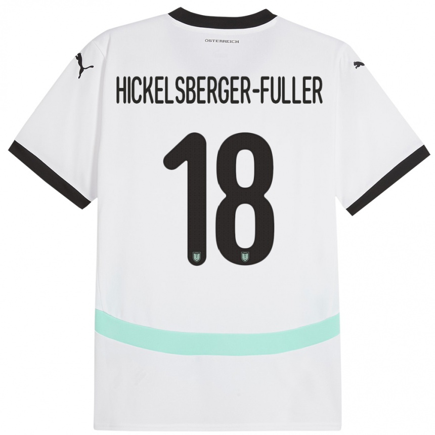 Kids Football Austria Julia Hickelsberger-Füller #18 White Away Jersey 24-26 T-Shirt Canada