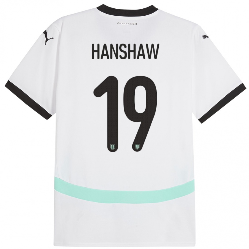 Kids Football Austria Verena Hanshaw #19 White Away Jersey 24-26 T-Shirt Canada