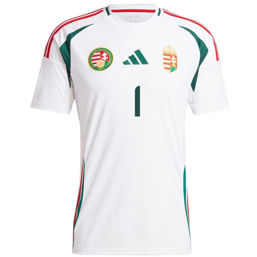 Kids Football Hungary Ármin Pécsi #1 White Away Jersey 24-26 T-Shirt Canada