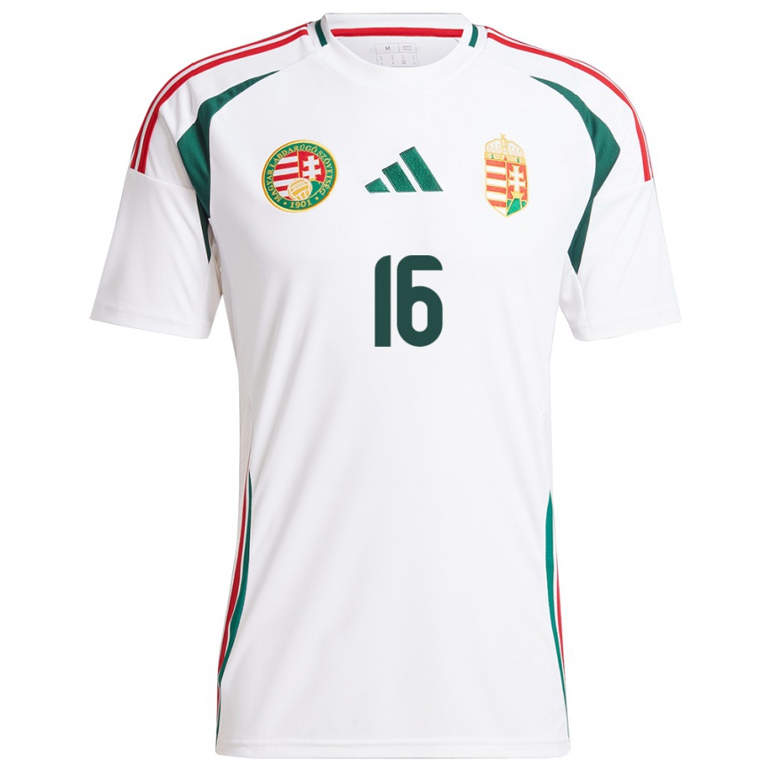 Kids Football Hungary Diána Csányi #16 White Away Jersey 24-26 T-Shirt Canada