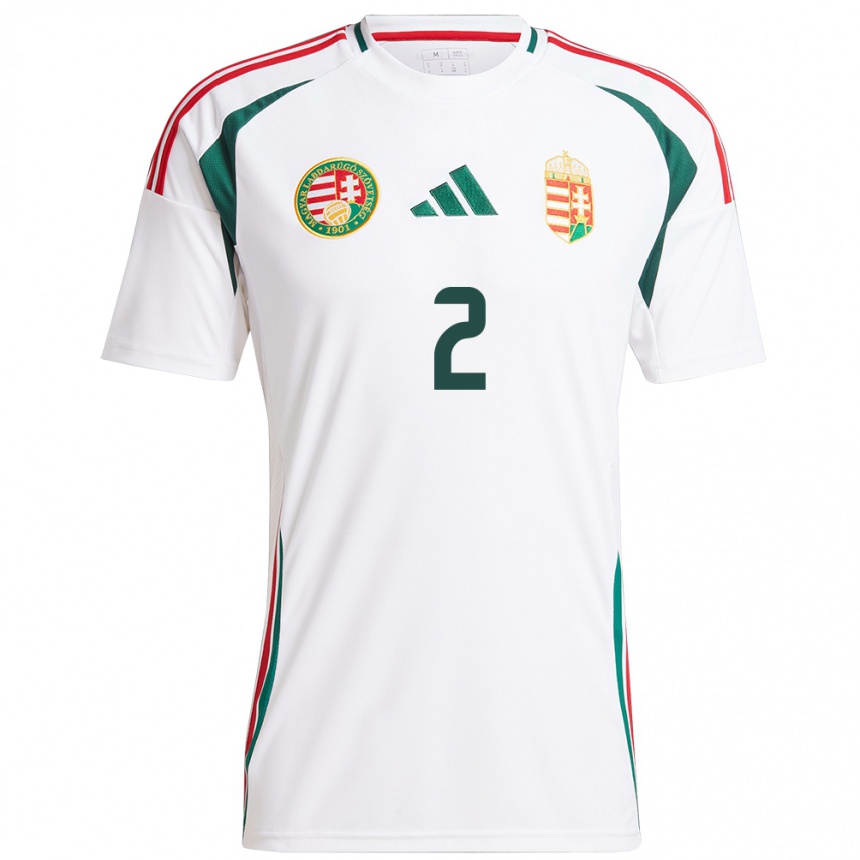 Kids Football Hungary Ádám Lang #2 White Away Jersey 24-26 T-Shirt Canada