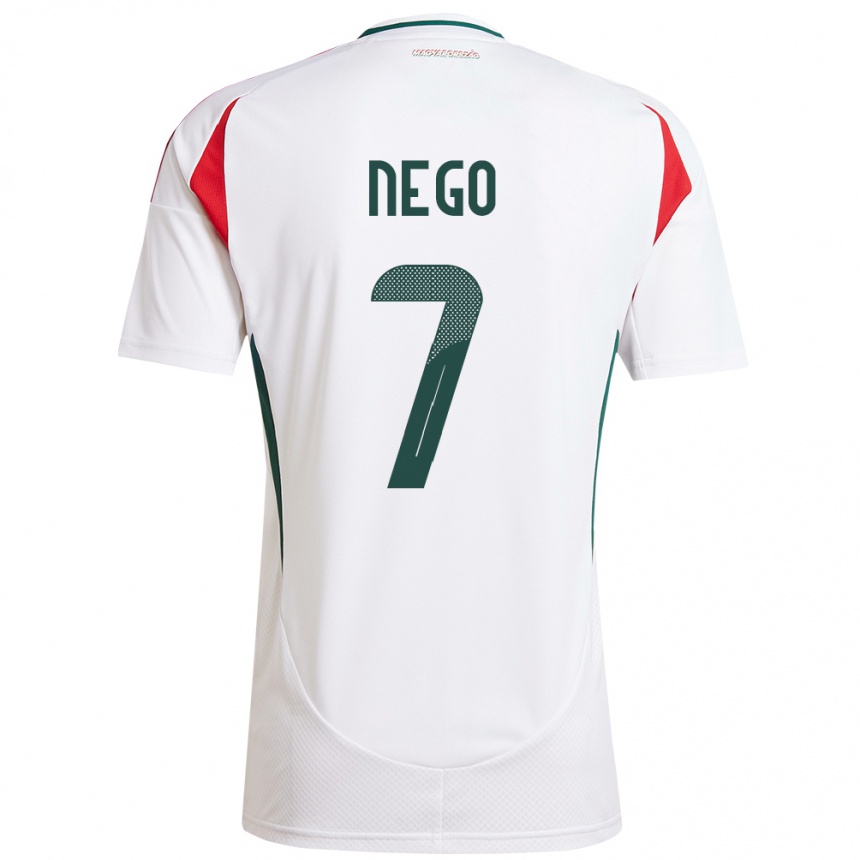 Kids Football Hungary Loïc Nego #7 White Away Jersey 24-26 T-Shirt Canada