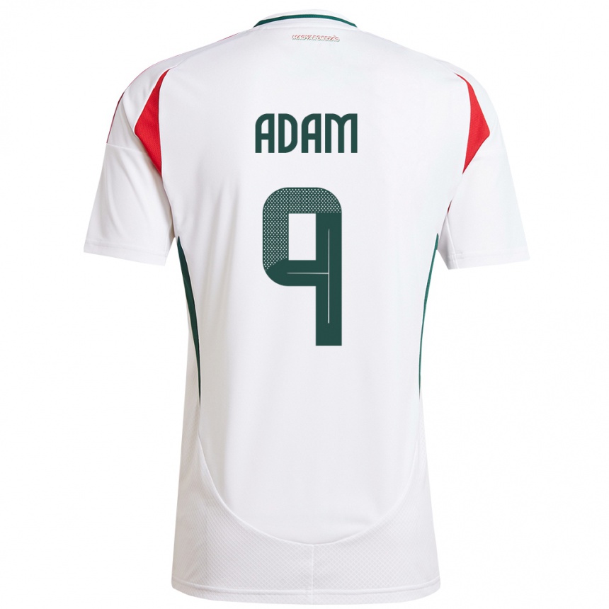 Kids Football Hungary Martin Ádám #9 White Away Jersey 24-26 T-Shirt Canada