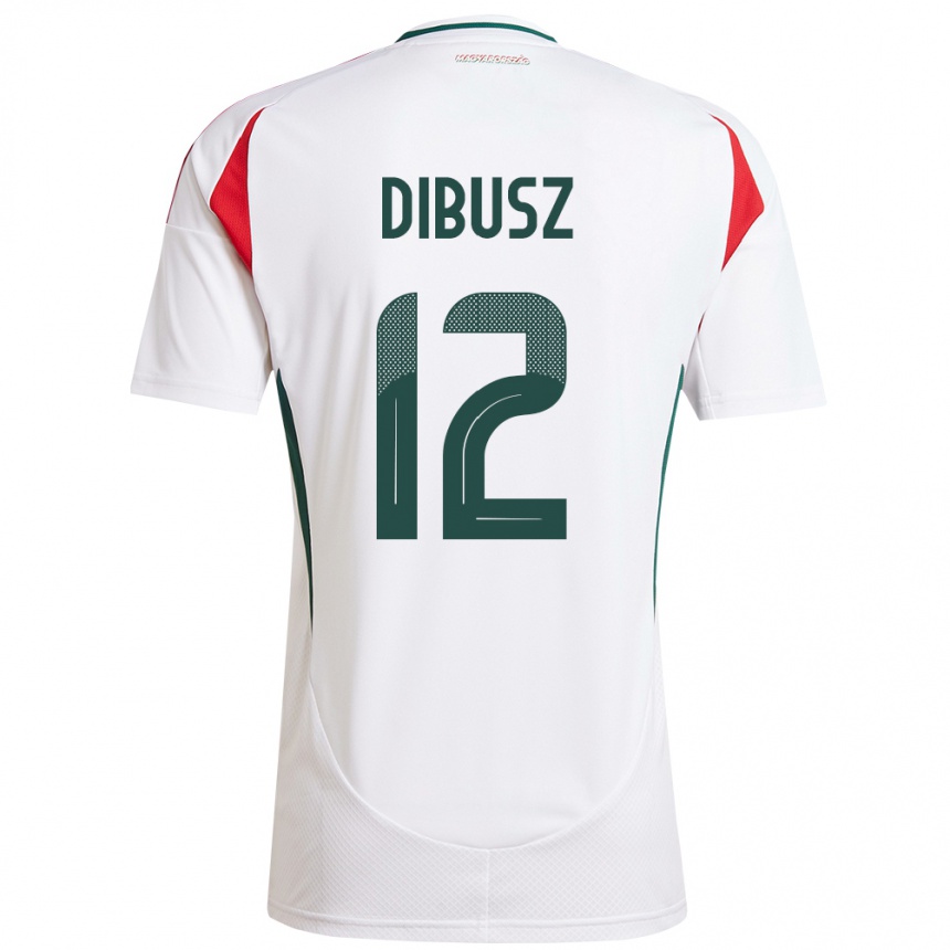 Kids Football Hungary Dénes Dibusz #12 White Away Jersey 24-26 T-Shirt Canada