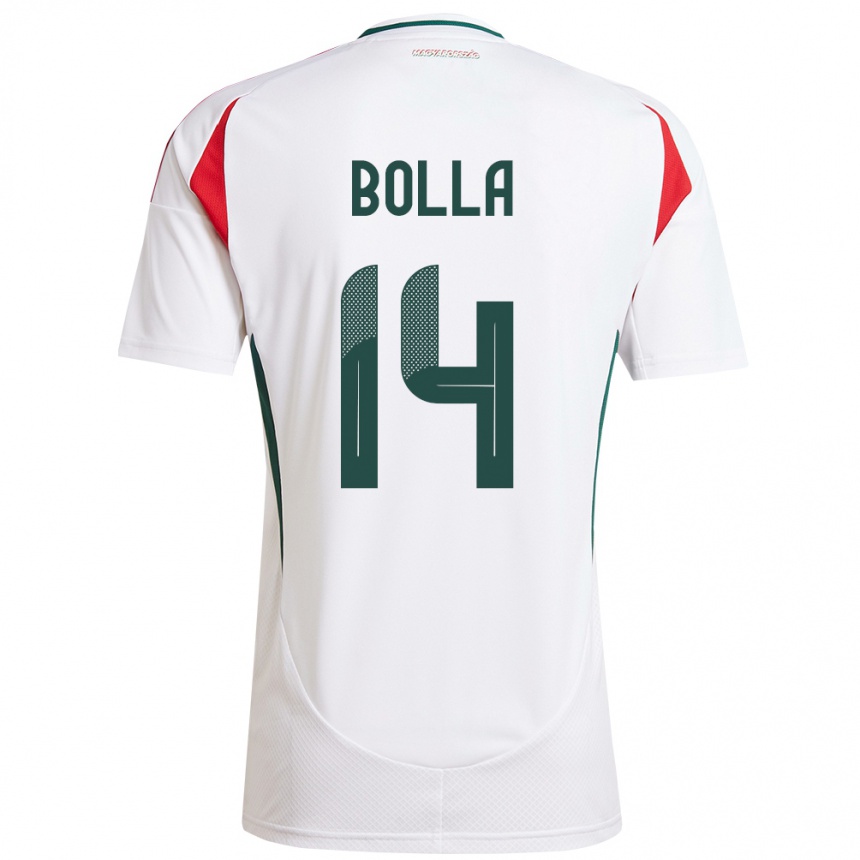 Kids Football Hungary Bendegúz Bolla #14 White Away Jersey 24-26 T-Shirt Canada