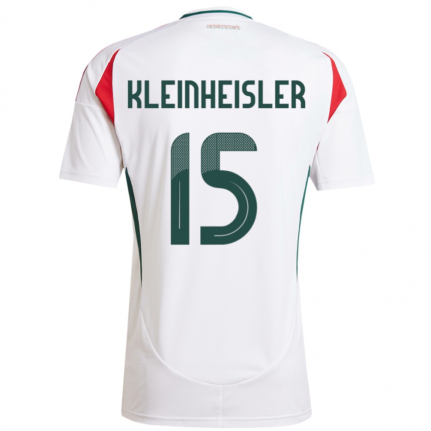 Kids Football Hungary László Kleinheisler #15 White Away Jersey 24-26 T-Shirt Canada