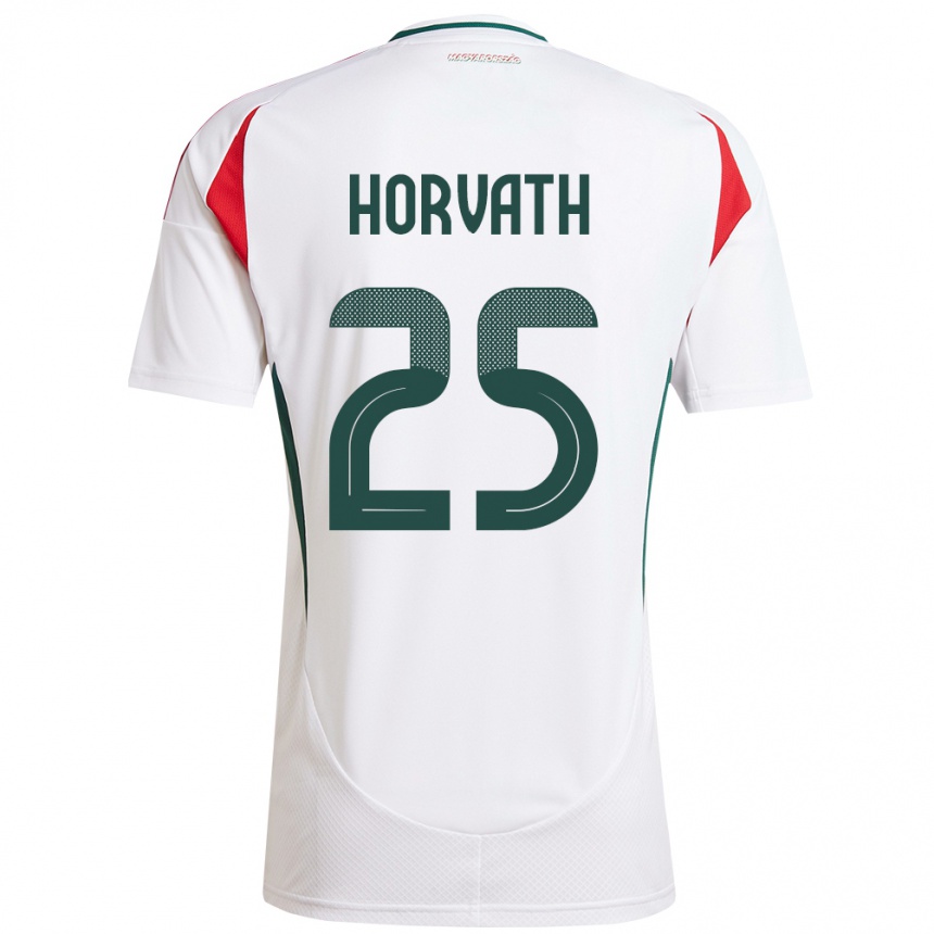 Kids Football Hungary Krisztofer Horváth #25 White Away Jersey 24-26 T-Shirt Canada