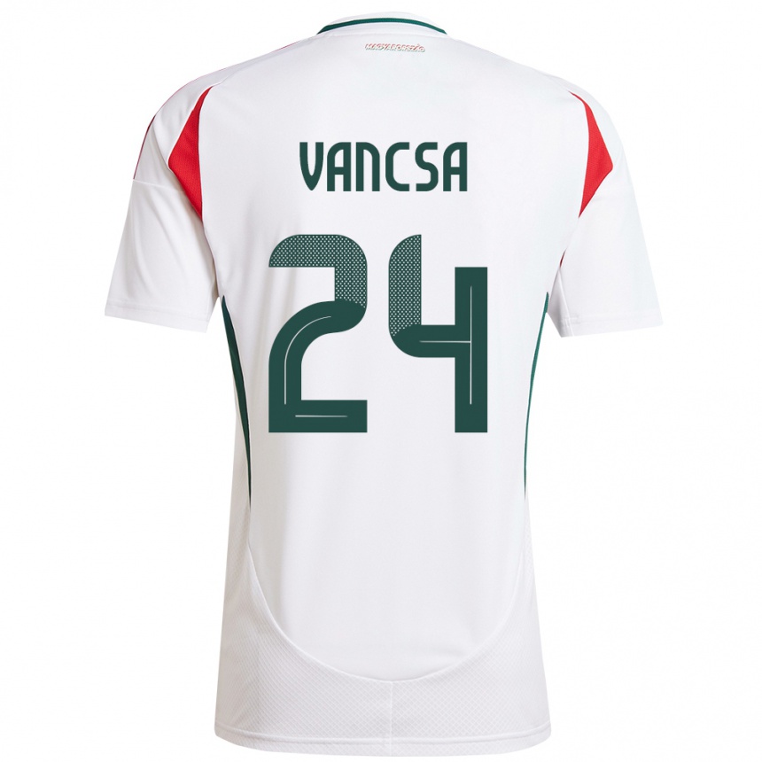 Kids Football Hungary Zalán Vancsa #24 White Away Jersey 24-26 T-Shirt Canada