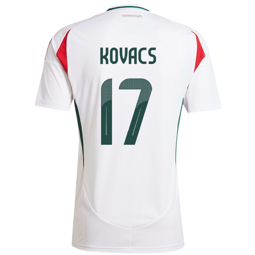 Kids Football Hungary Mátyás Kovács #17 White Away Jersey 24-26 T-Shirt Canada