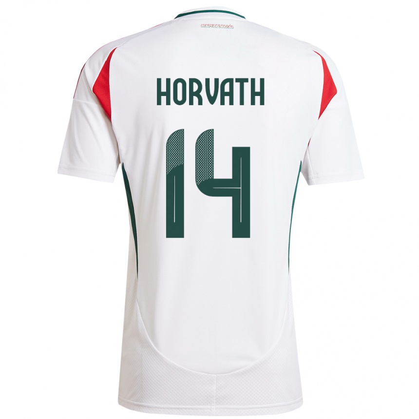 Kids Football Hungary Artúr Horváth #14 White Away Jersey 24-26 T-Shirt Canada