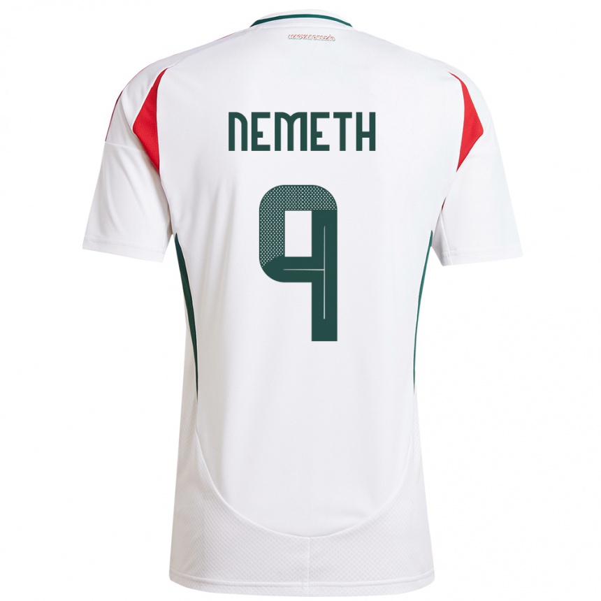 Kids Football Hungary András Németh #9 White Away Jersey 24-26 T-Shirt Canada