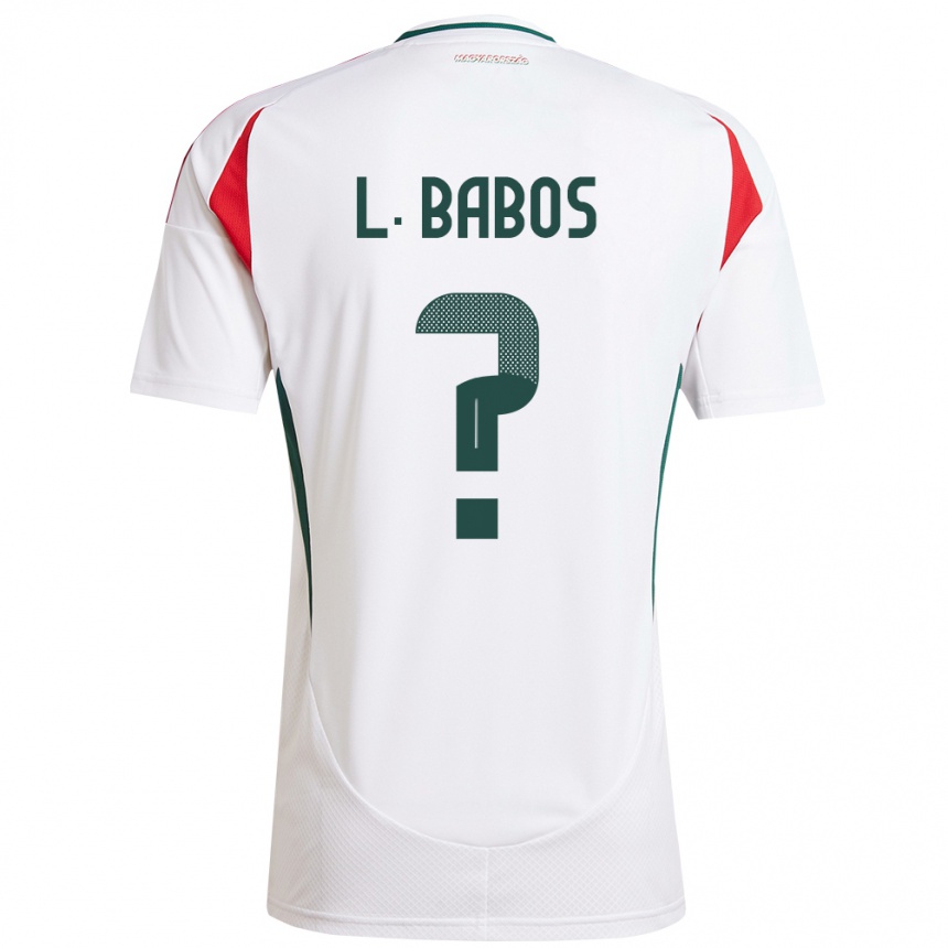 Kids Football Hungary Levente Babós #0 White Away Jersey 24-26 T-Shirt Canada