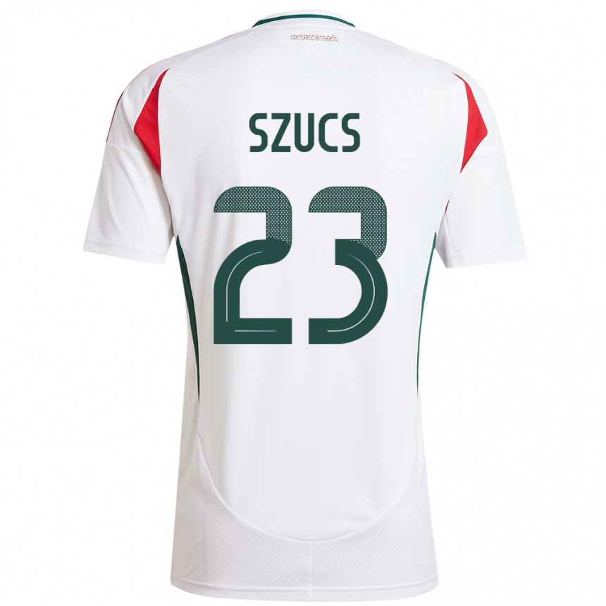 Kids Football Hungary Tamás Szűcs #23 White Away Jersey 24-26 T-Shirt Canada