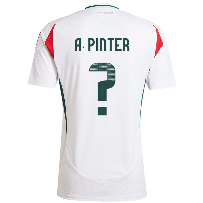 Kids Football Hungary Attila Pintér #0 White Away Jersey 24-26 T-Shirt Canada