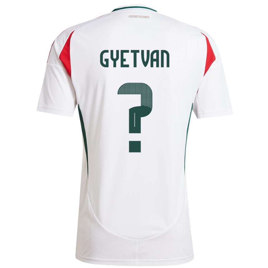 Kids Football Hungary Márk Gyetván #0 White Away Jersey 24-26 T-Shirt Canada