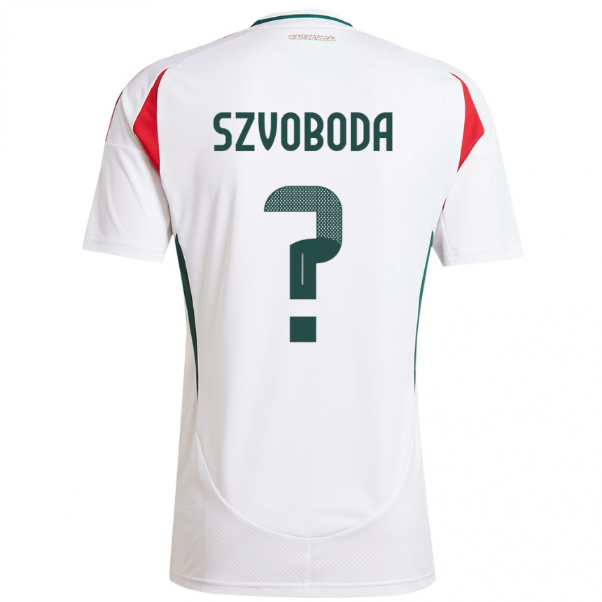 Kids Football Hungary Dániel Szvoboda #0 White Away Jersey 24-26 T-Shirt Canada