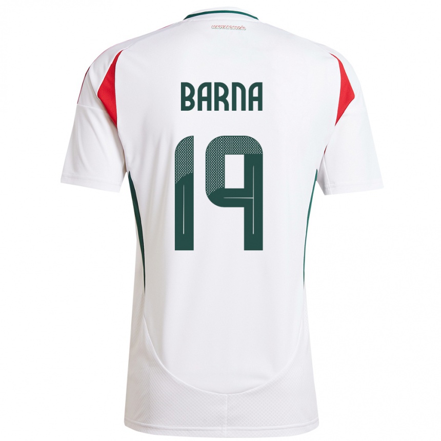 Kids Football Hungary Daniel Barna #19 White Away Jersey 24-26 T-Shirt Canada