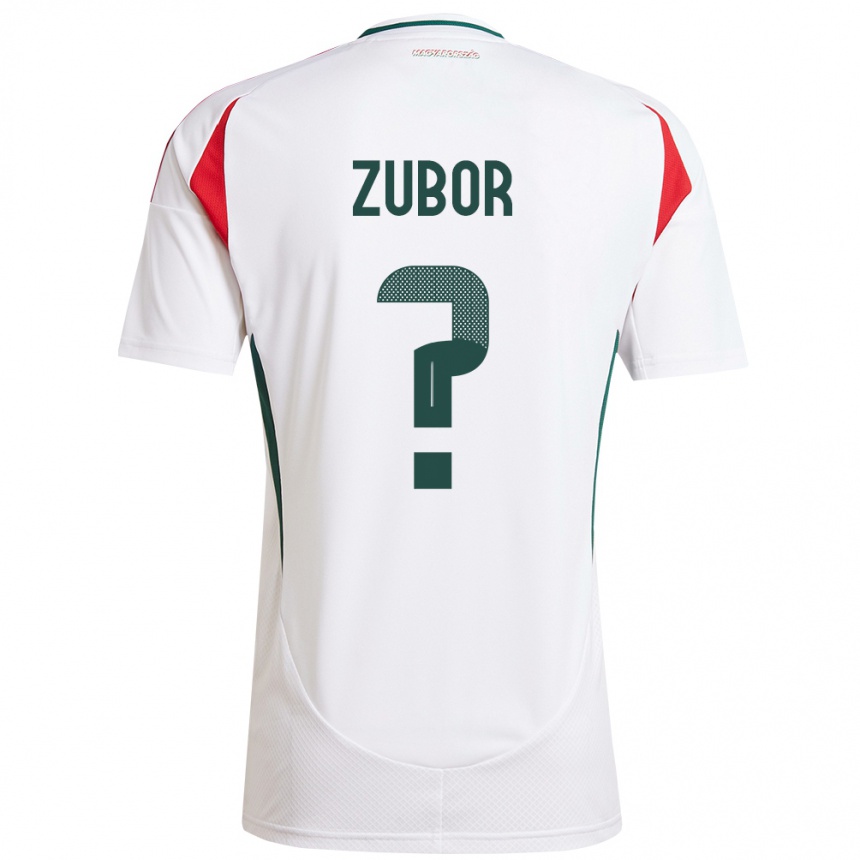 Kids Football Hungary Ádám Zubor #0 White Away Jersey 24-26 T-Shirt Canada