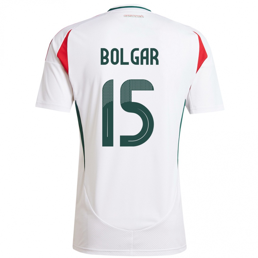 Kids Football Hungary Botond Bolgár #15 White Away Jersey 24-26 T-Shirt Canada