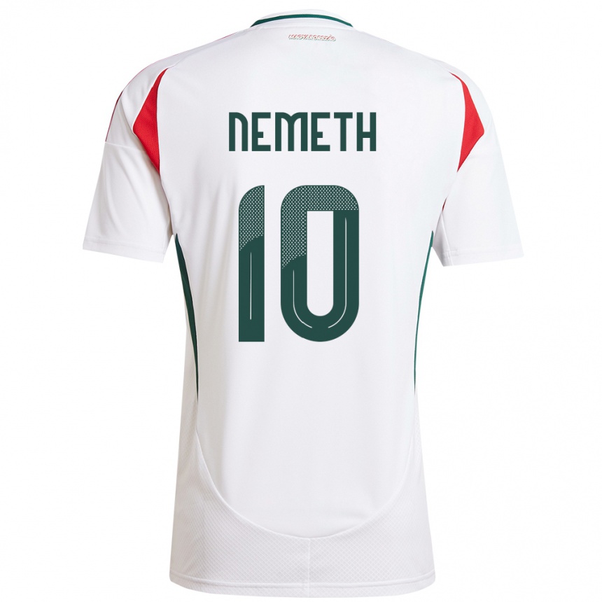 Kids Football Hungary Hunor Németh #10 White Away Jersey 24-26 T-Shirt Canada