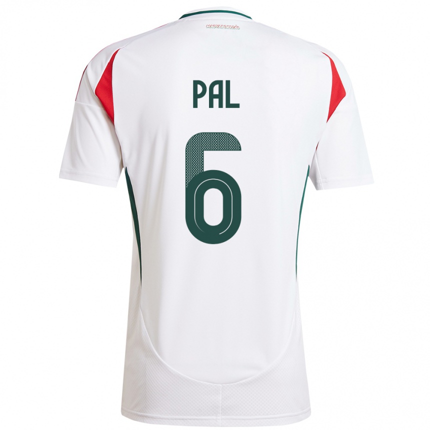 Kids Football Hungary Barna Pál #6 White Away Jersey 24-26 T-Shirt Canada