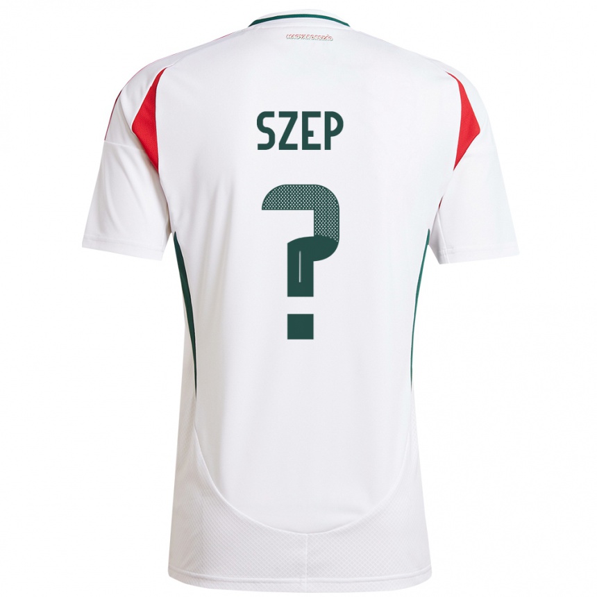 Kids Football Hungary Márton Szép #0 White Away Jersey 24-26 T-Shirt Canada