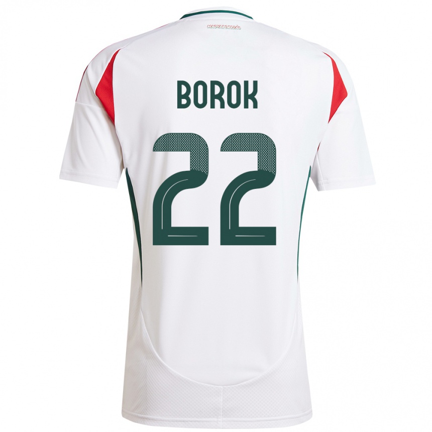 Kids Football Hungary Dorina Borók #22 White Away Jersey 24-26 T-Shirt Canada