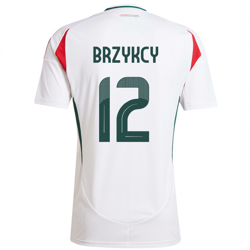 Kids Football Hungary Lauren Brzykcy #12 White Away Jersey 24-26 T-Shirt Canada